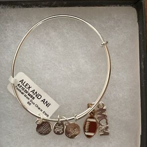 Alex and Ani “football mom” silver bracelet